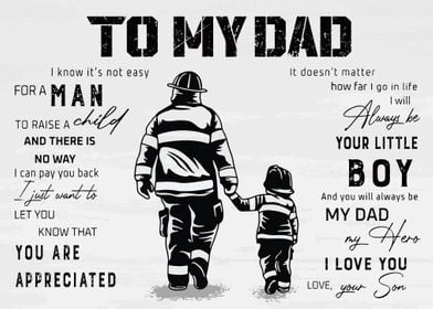 To My Dad Firefighter
